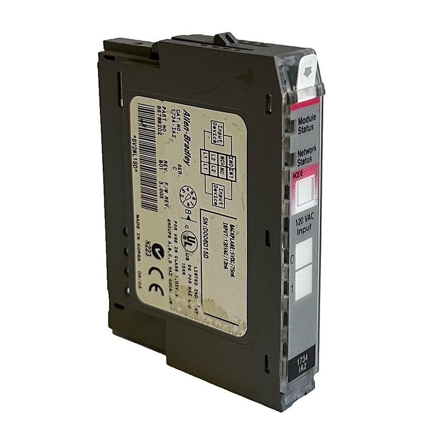 Used ALLEN BRADLEY 1734-IA2 /C POINT I/O 2-PT DIGITAL INPUT MODULE 120Vac 1734IA2