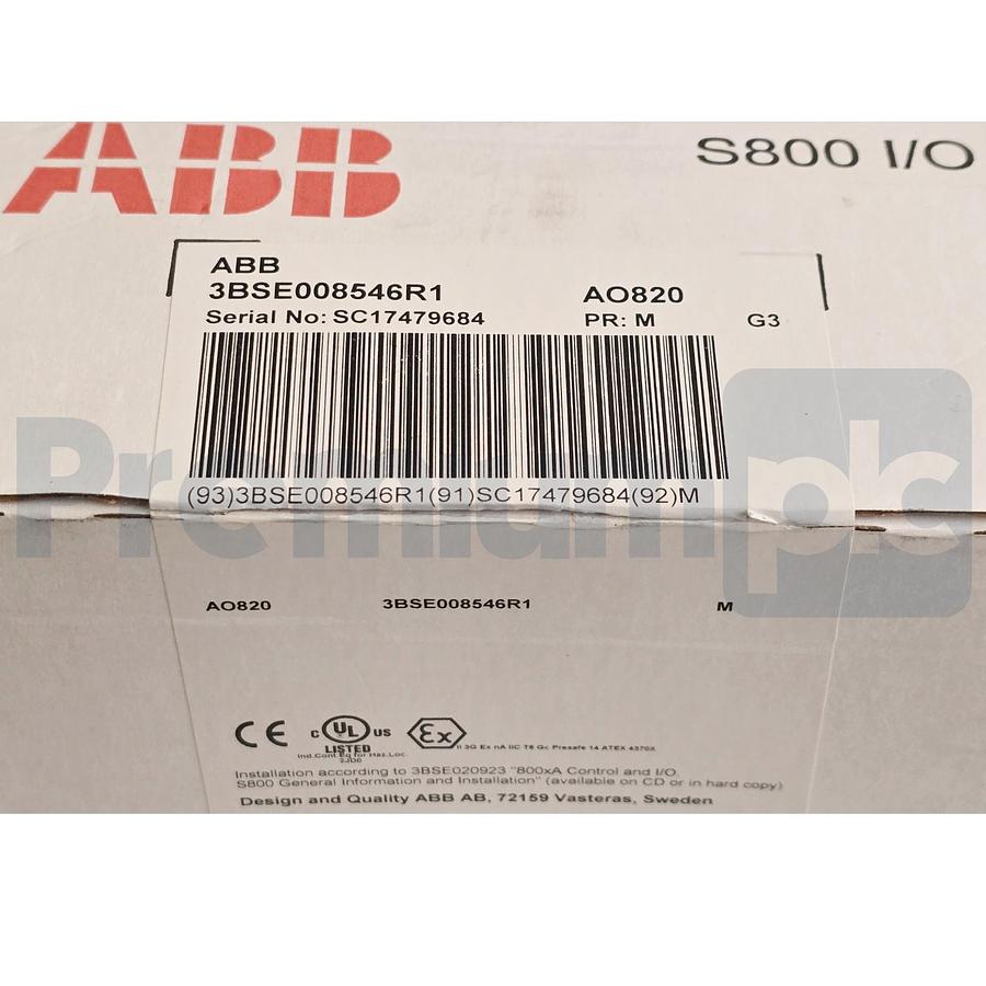 Used ABB 3BSE008546R1 AO820 S800 I/O 4-CH ANALOG OUTPUT MODULE NSMP