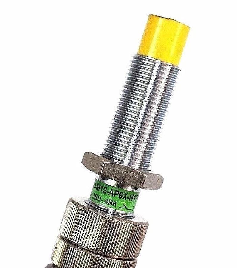 NEW TURCK NI8U-M12-AP6X-H1141 PROXIMITY SENSOR W/ WIRE & 90 DEG. HOUSING
