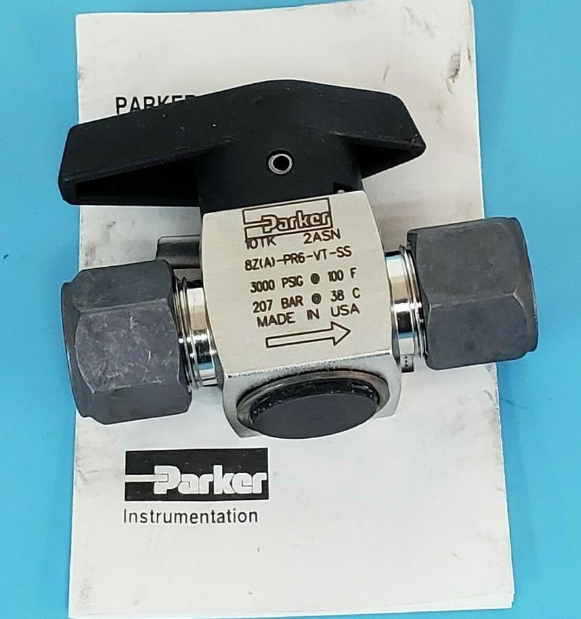 NIB PARKER 8Z-PR6-VT-SS PLUG VALVE 8ZPR6VTSS
