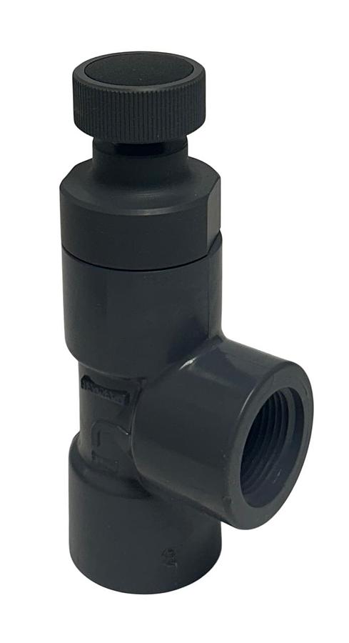 Used HAYWARD AV10100T GLOBE VALVE 1'' PVC ANGLE VLV THD W/ FPM O-RING SEAL OEM NSMP