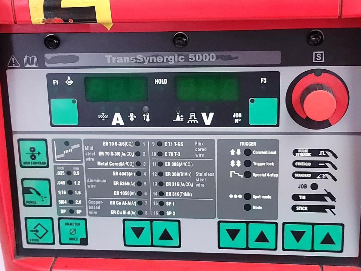 Used FRONIUS TRANSSYNERGIC 5000 C 460V ART NO. 4,075,098,801 WELDER 4,045,990