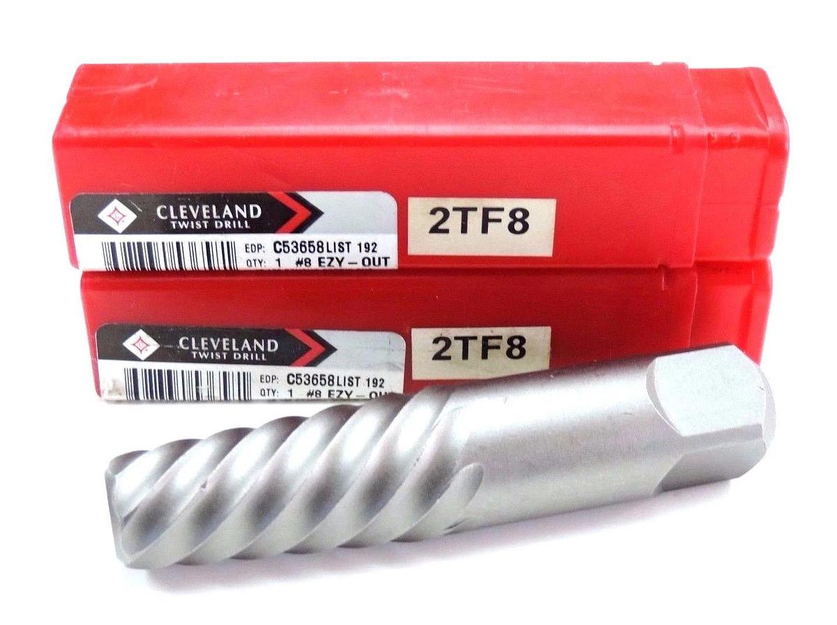 LOT OF 2 NIB CLEVELAND TWIST DRILL C53658 13/16'', 4.375'' LENGTH, EZY-OUT