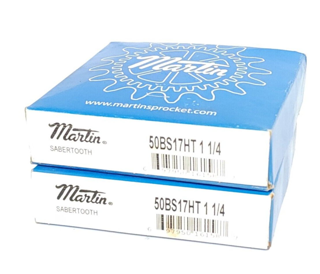 LOT OF 2 NIB MARTIN 50BS17HT 1 1/4 SABERTOOTH SPROCKETS 50BS17HT114