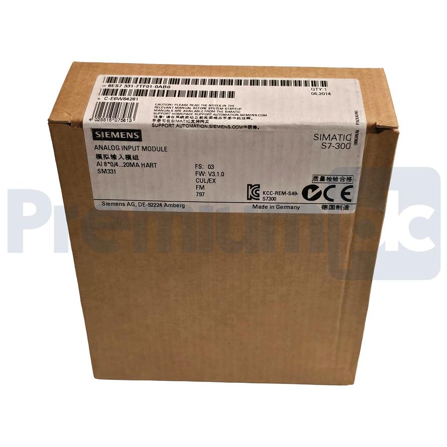 Siemens 6ES7331-7TF01-0AB0 SIMATIC S7-300 Analog Input Module SM331 HART NSFS