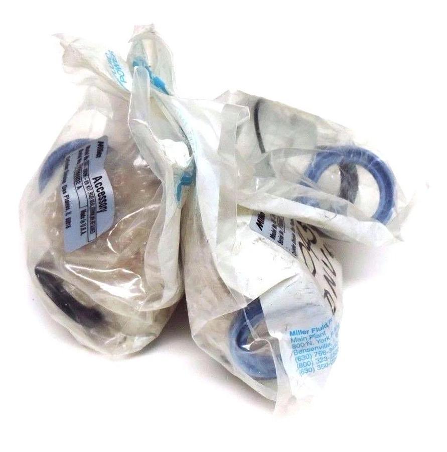 Used LOT OF 3 NEW MILLER 051-KR086-28 KITS, ROD SEAL, 028MM, MH RETAINED, 051KR08628