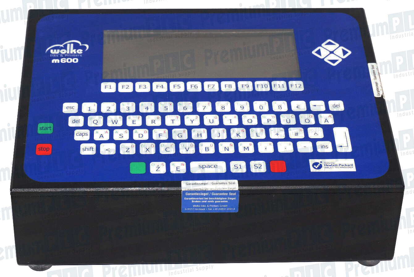 Used WOLKE VIDEOJET m600 PRINT CONTROLLER 115VAC/100W H/W VER. 1.14 REPAIRED