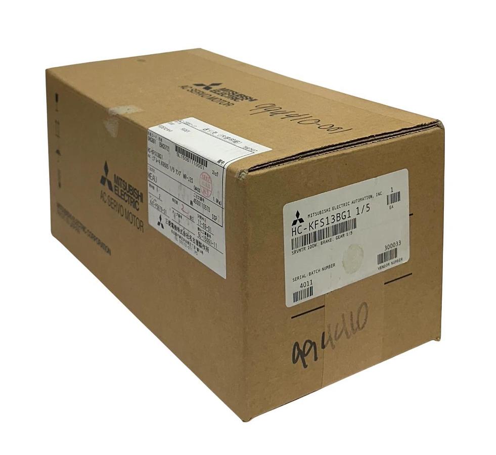 Used MITSUBISHI HC-KFS13BG1 1/5 / HCKFS13BG1 AC SERVO MOTOR W/ BRAKE K6505 1/5 NSFS