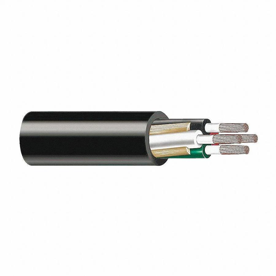 Used CAROL 250' FT 10/4 SOOW BLACK 10AWG RUBBER CORD EXTENSION WIRE/CABLE 02727.85.01