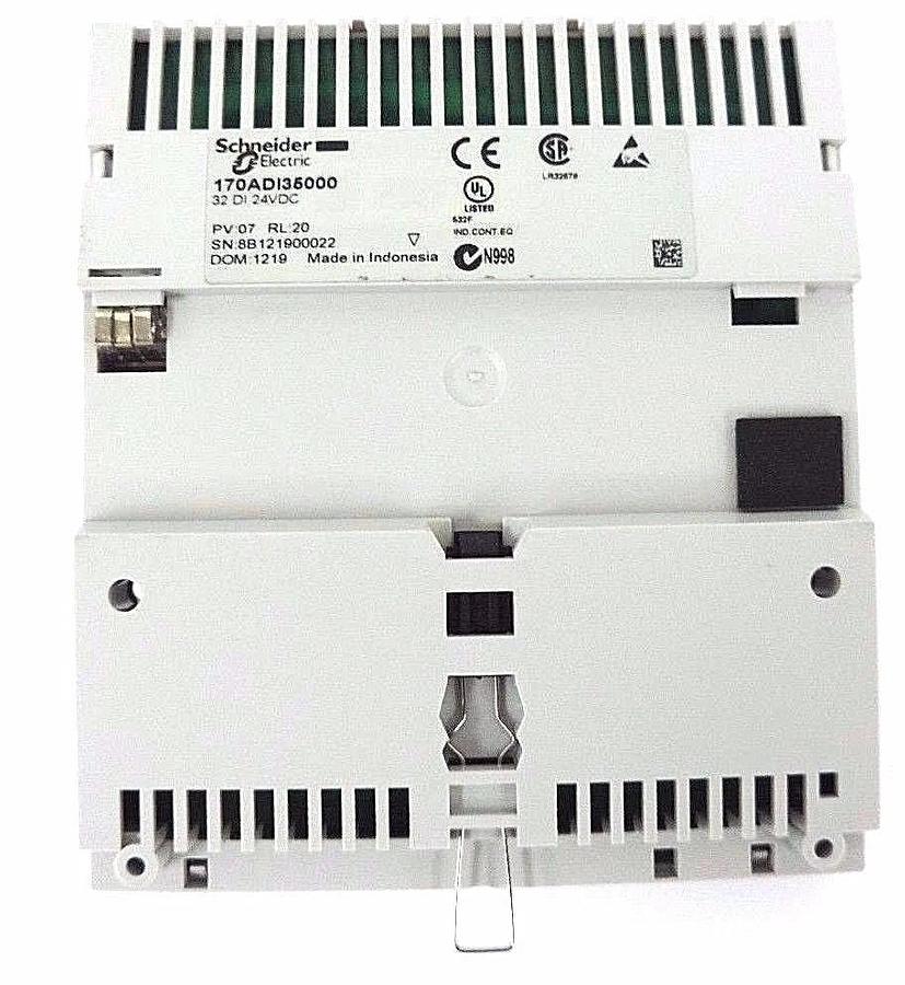 Used SCHNEIDER MODICON TSX MOMENTUM 170ADI35000 I/O BASE 32DI 24VDC, PV: 07, RL: 20