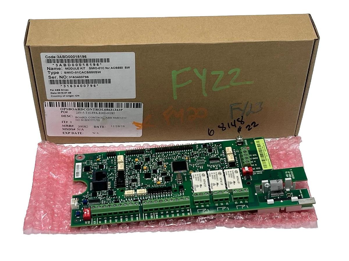 New ABB ACS550 SMIO-01C Control Board - 3ABD00018196 - Inverter Motherboard