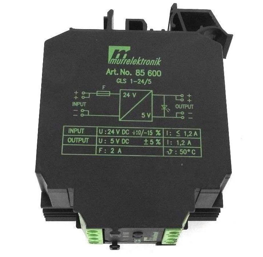 Used MURR ELEKTRONIK 85600 DC / DC CONVERTER GLS 1-24/5 24VDC INPUT, GLS1245
