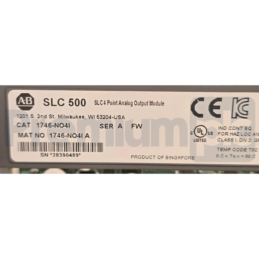 Used Allen-Bradley 1746-NO4I /A SLC 500 4-Channel Analog Output Module 1746NO4I NSMP