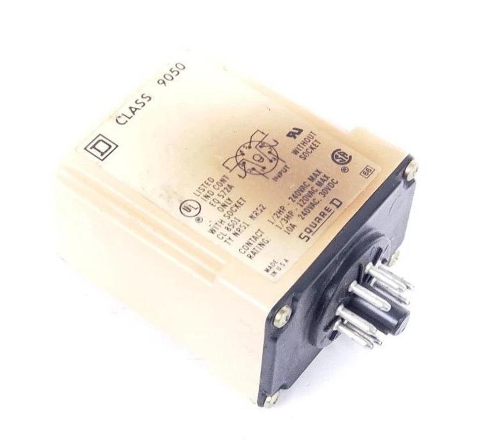 Used LOT OF 3 SQUARE D 9050-JCK1F30V14 TIMER RELAYS 240VAC 10A T-JCK 9050JCK1F30V14