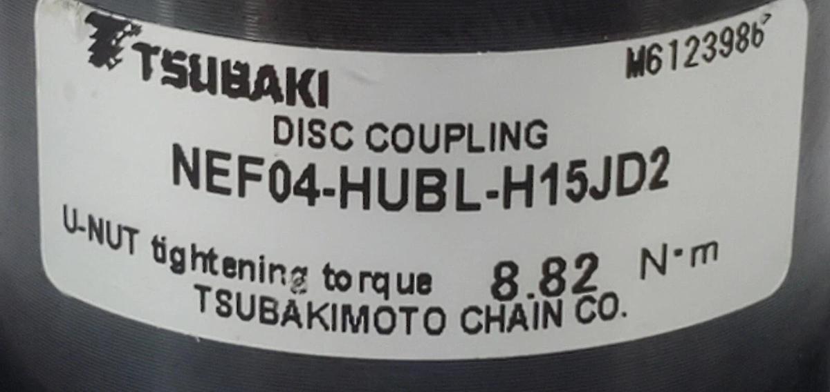 NEW TSUBAKI NEF04-HUBL-H15JD2 / NEF04-HUBN-H22JD2 DISC COUPLINGS NEF04 NEF04.10