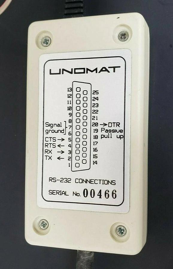 Used UNOMAT MODEL SLX CALIBRATOR-COMPUTER RS-232 SERIAL LINK