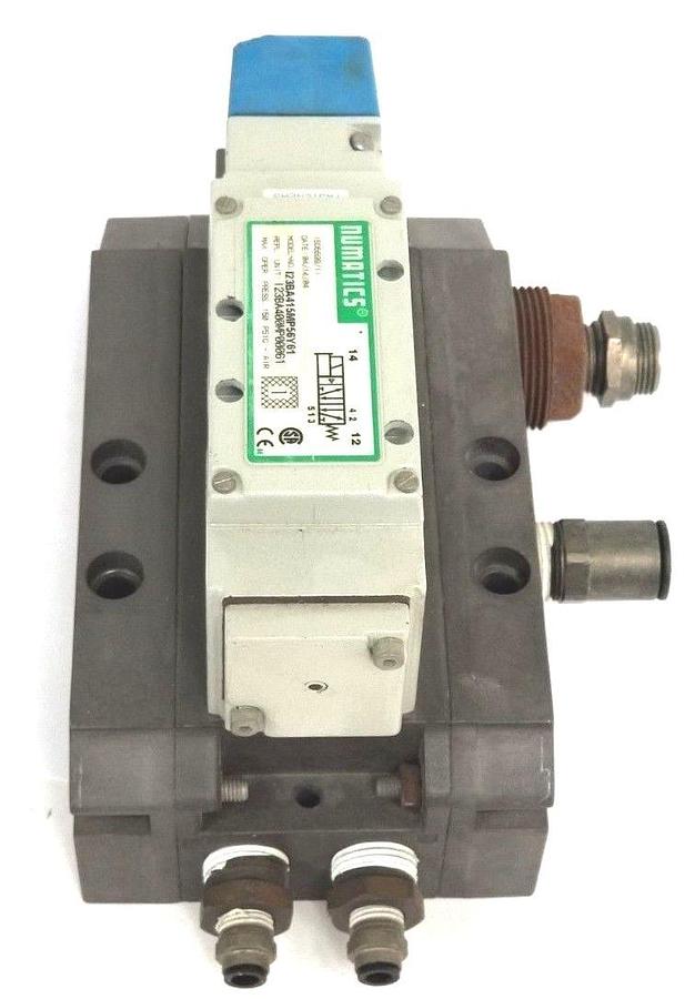 Used NUMATICS I23BA415MP56Y61 SOLENOID METRIC VALVE W/ BASE MANIFOLD I23BA400MP00061