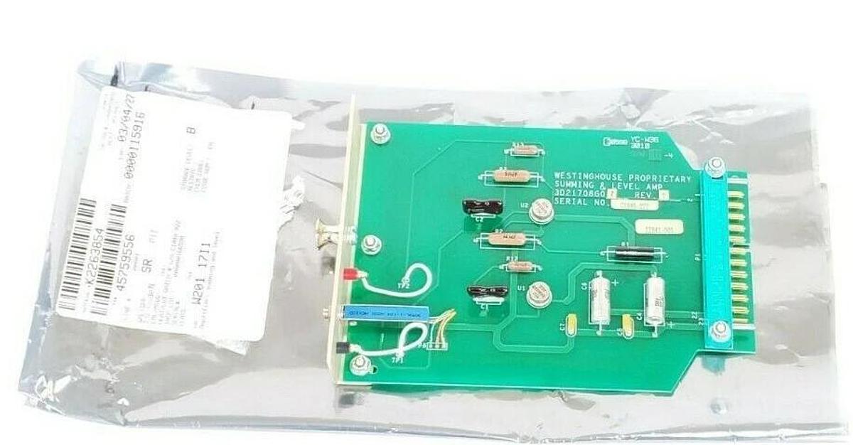 NEW WESTINGHOUSE 3D21708G02 REV. 7 SUMMING & LEVEL AMP