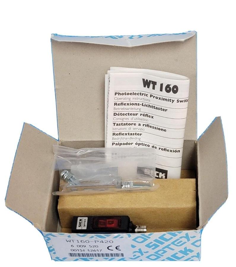 Used NEW SICK WT160-P420 PHOTOELECTRIC PROXIMITY SENSOR 10-30VDC WT160P420 6 009 520