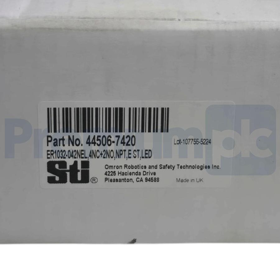Used Omron STI 44506-7420 ER1032-042NEL Safety Rope Switch 4NC+2NO E-Stop LED NSMP