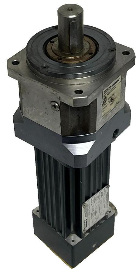 Used PARKER J0702FE-KMSN Servo Motor w/ PS90-010-SH Gearhead 10:1 Ratio 115V AC