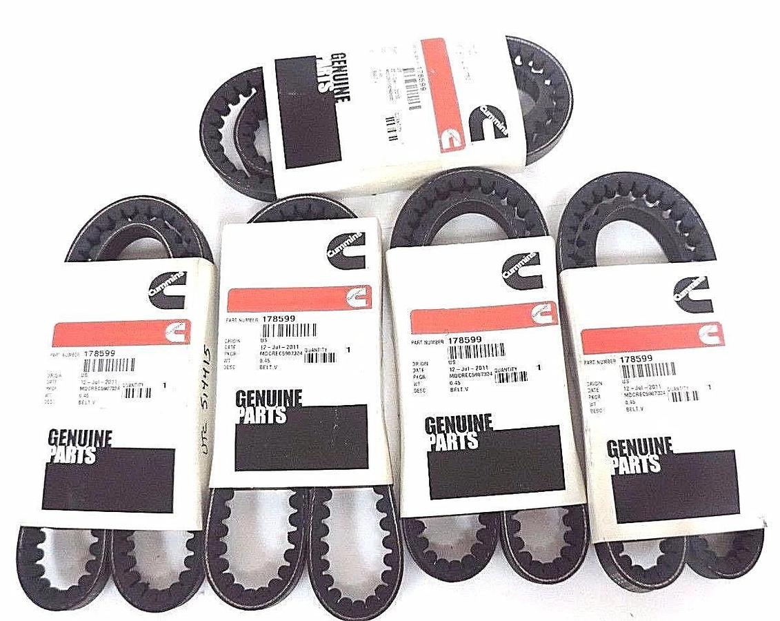 Used LOT OF 5 NEW CUMMINS 178599 V-BELTS