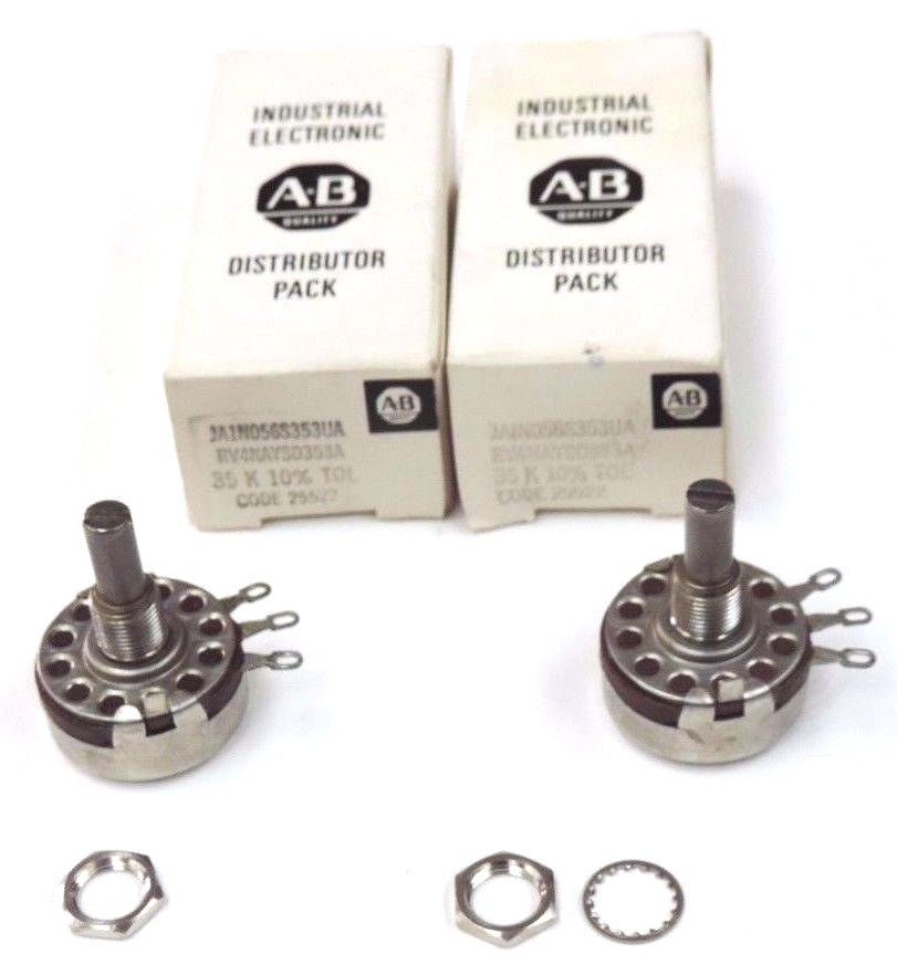 LOT OF 2 NIB ALLEN BRADLEY JA1N056S353UA POTENTIOMETER 35K OHMS 10% TOLERANCE