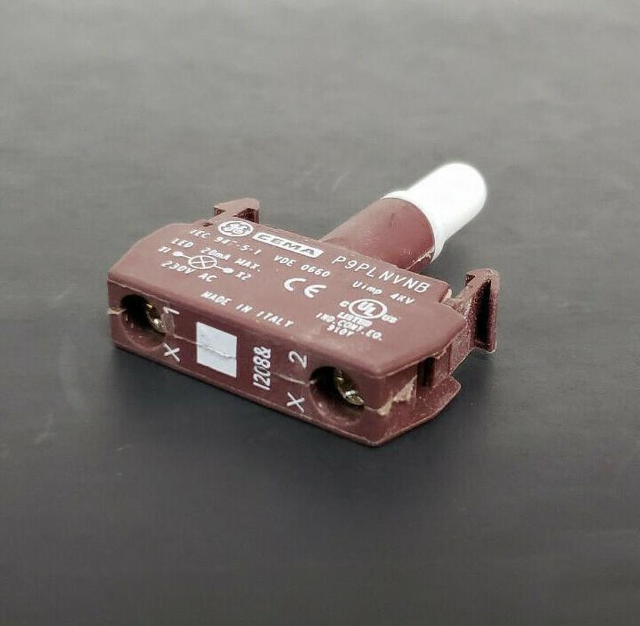 Used GENERAL ELECTRIC GE CEMA P9PLNVNB INTEGRATED LED PILOT LIGHT MODULE WHITE 230V