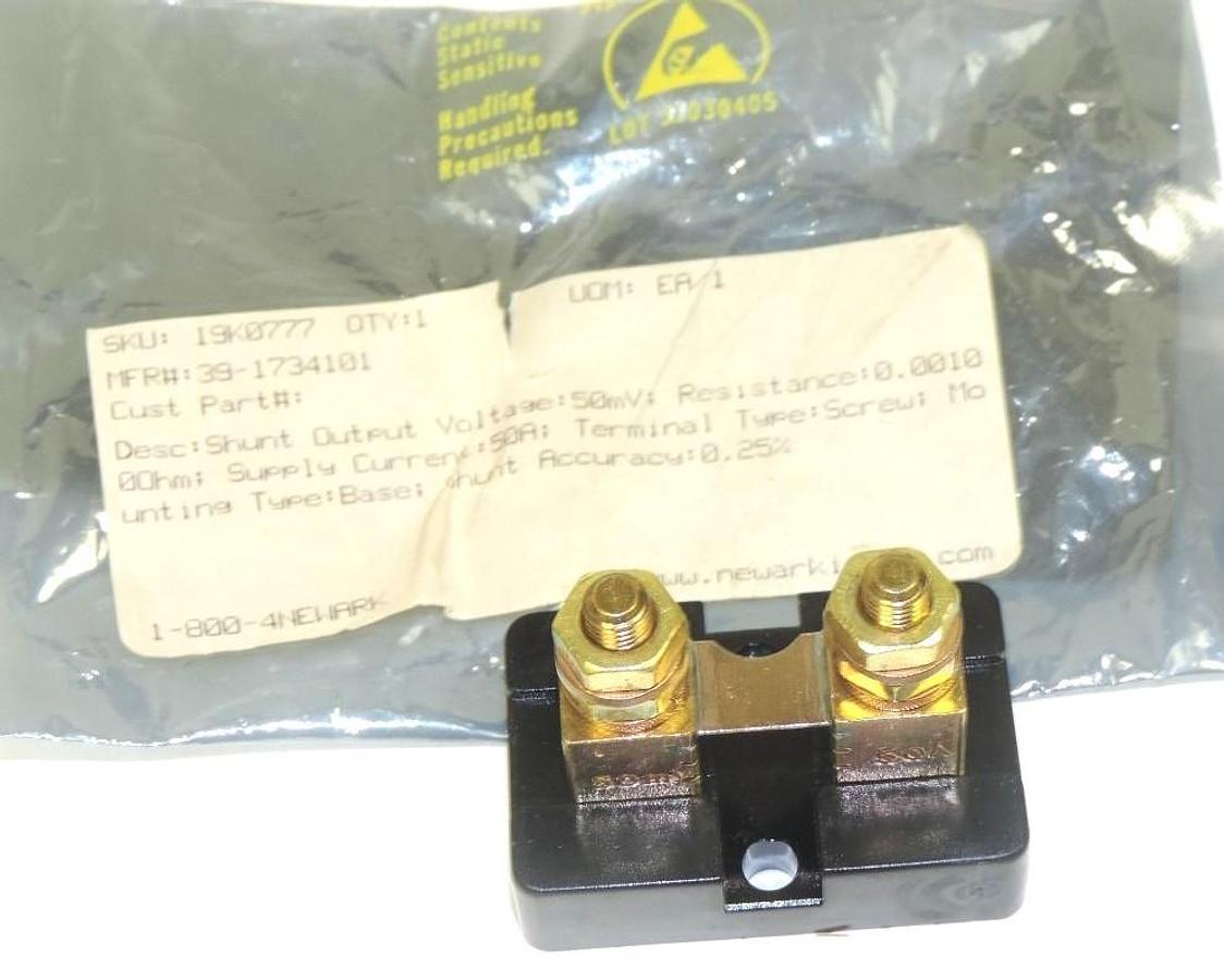 NEW MURATA POWER SOLUTIONS 39-1734101 SHUNT OUTPUT VOLTAGE: 50mV