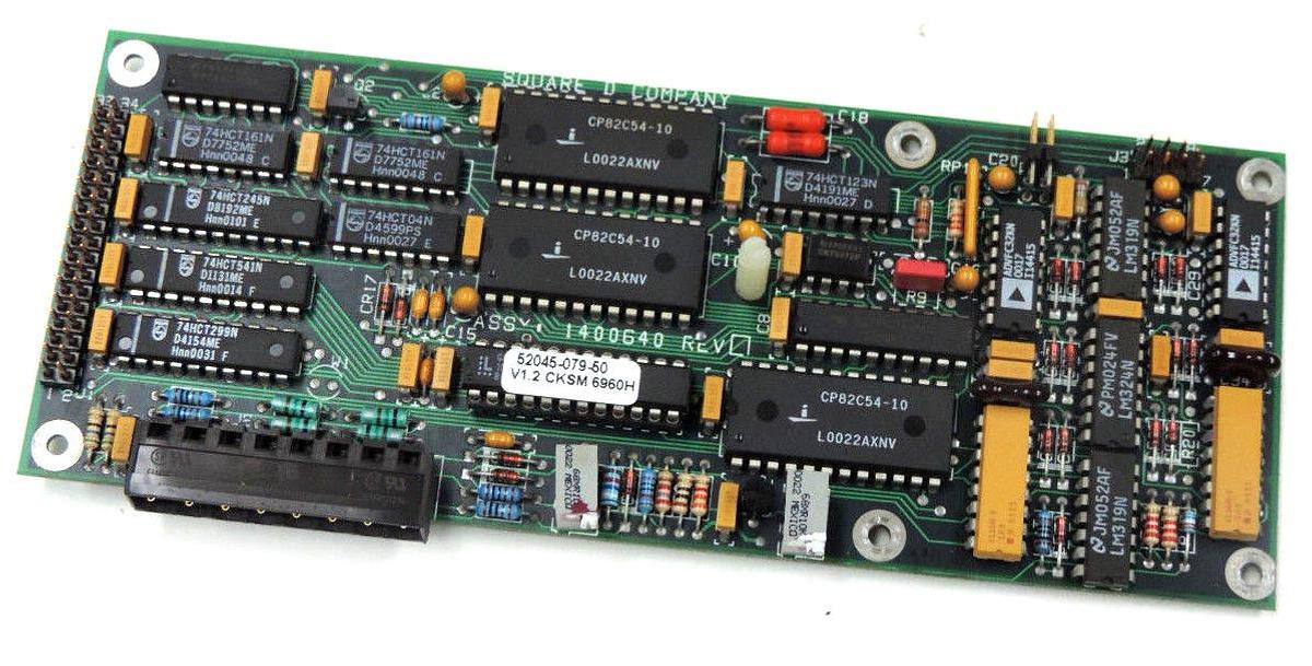 Used SQUARE D 52045-079-50 CIRCUIT BOARD 1400640 REV F 52007950