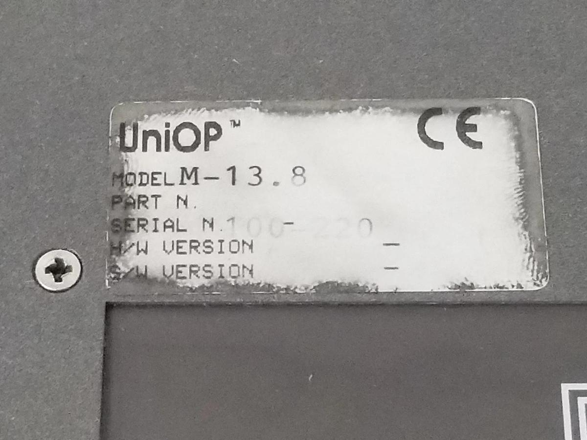 Used UNIOP / EXOR M-13.8 OPERATOR INTERFACE M138