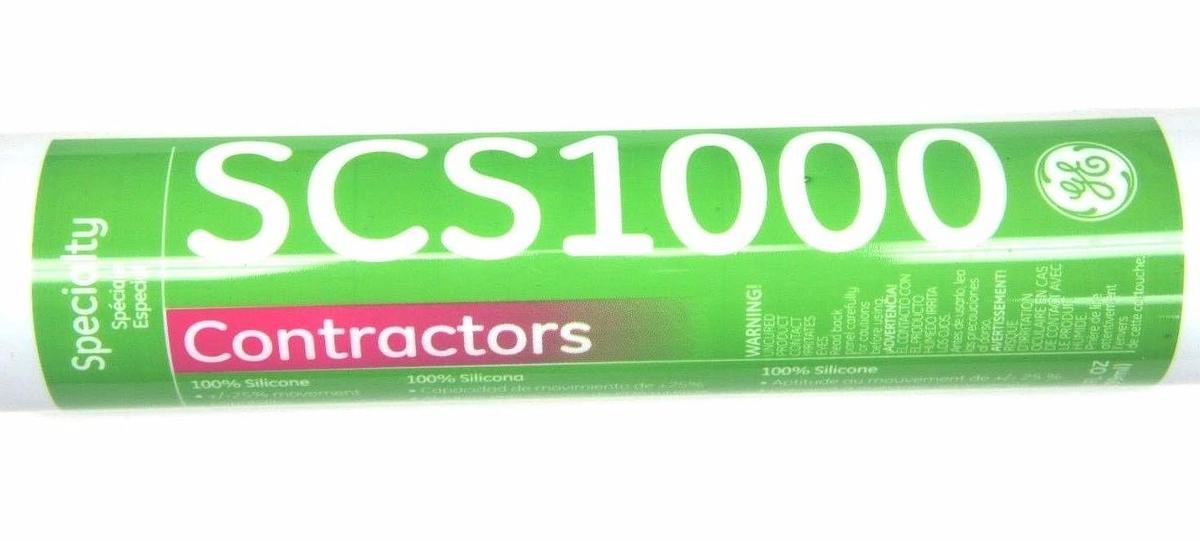 NEW GE SCS1000 CONTRACTORS SILICONE SEALANT WHITE, CASE OF 24, SCS1002 12C