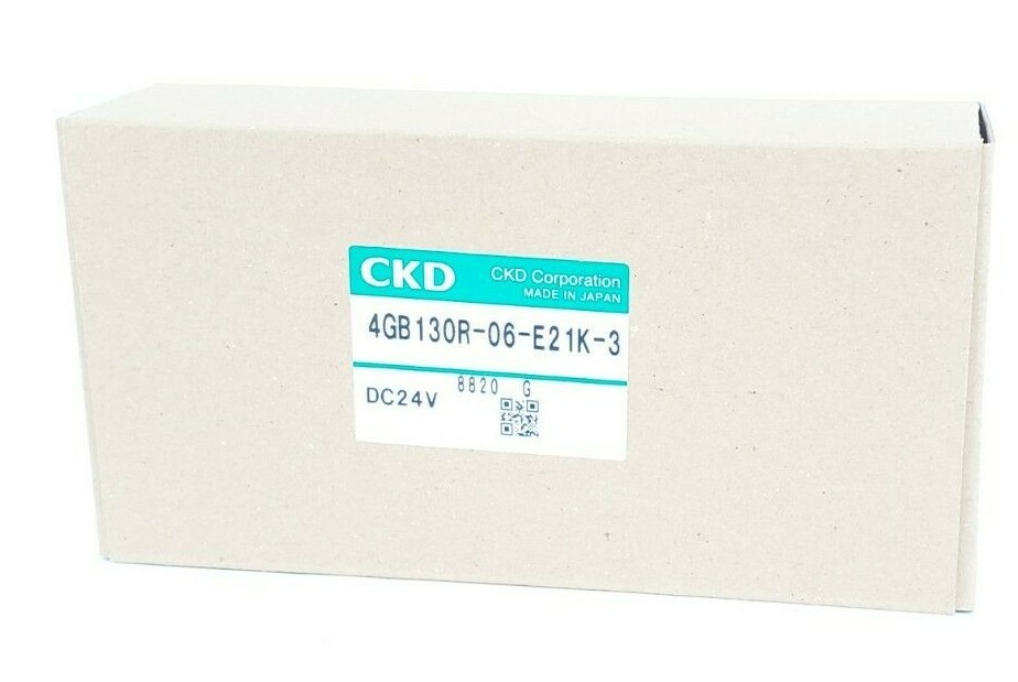 NIB CKD 4GB130R-06-E21K-3 SOLENOID VALVE DC24V, 4GB130R06E21K3