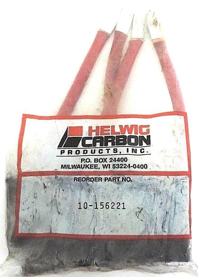 Used BAG OF 4 NEW HELWIG CARBON 10-156221 CARBON BRUSHES 2.25X1.5X0.625INCH
