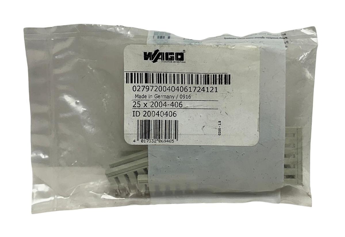 Used 18 WAGO 2004-406 / 2004406 TOPJOB S 6-WAY SIDE JUMPERS PUSH-IN SERIES 204 NSMP