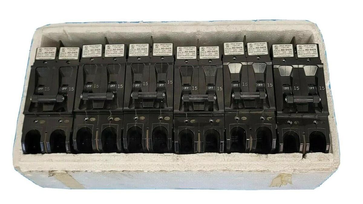 Used LOT OF 6 NEW CARLING SWITCH EA2-B0-16-615-1DA-BC CIRCUIT BREAKERS AD-9429