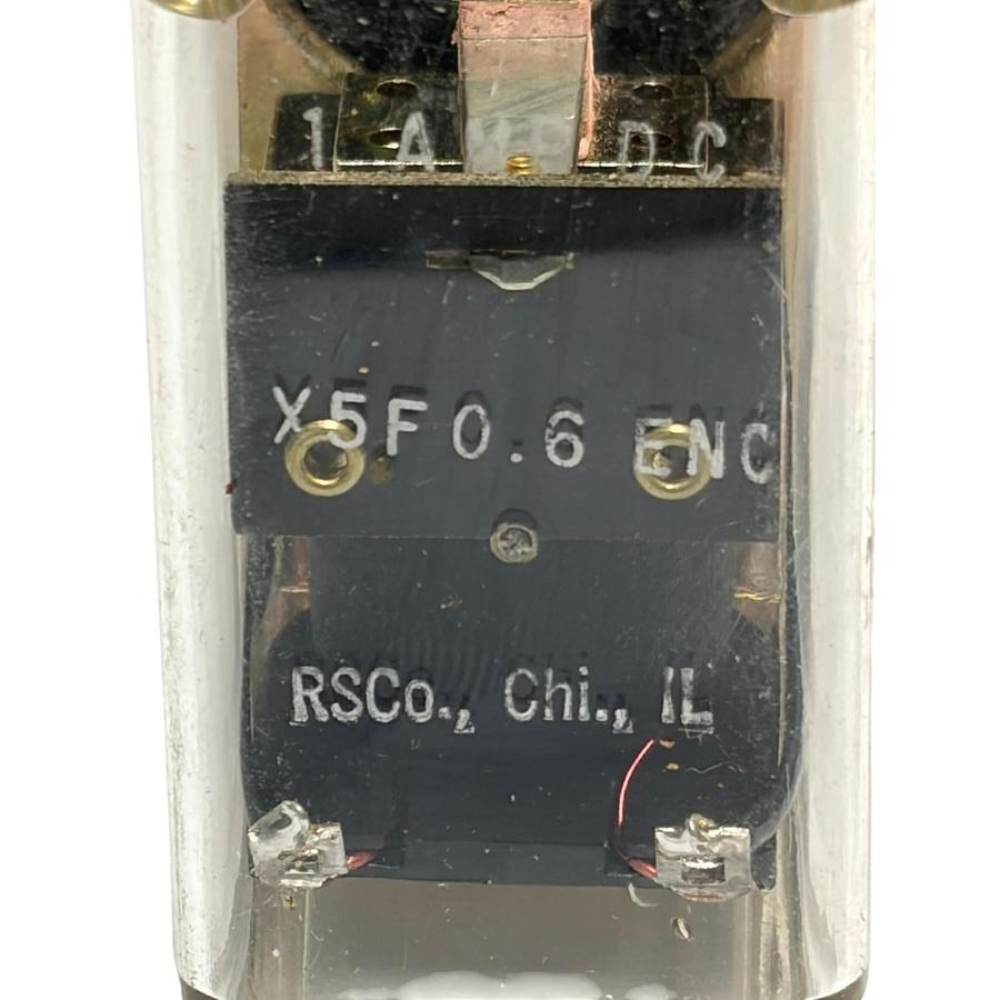 Used Relay Service Company X5F0.6 ENC 1 Amp DC 11-Pin Octal Plug-In Relay