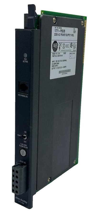 Used Allen-Bradley 1771-P6S/B Rev E01 Power Supply Module 220VAC PLC-5 96219276 B01