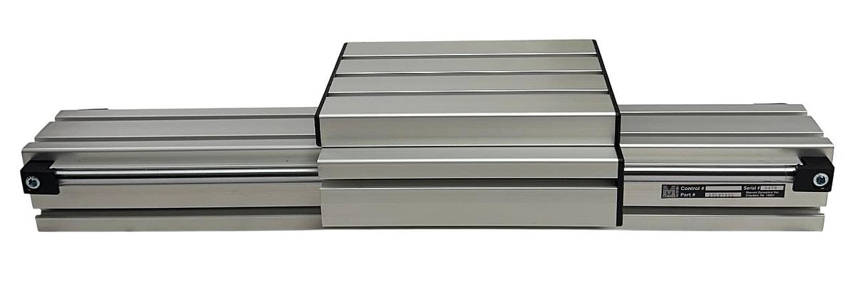 Used MACRON DYNAMICS 10187001 LINEAR SLIDE RAIL ACTUATOR 26'' *DAMAGED PLASTIC NSNP