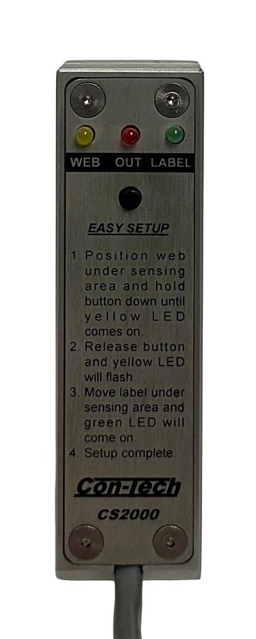 Used ACCRAPLY CON-TECH CS2000 / 840634 OEM LABEL SENSOR 10-30VDC 8FT CABLE USNP