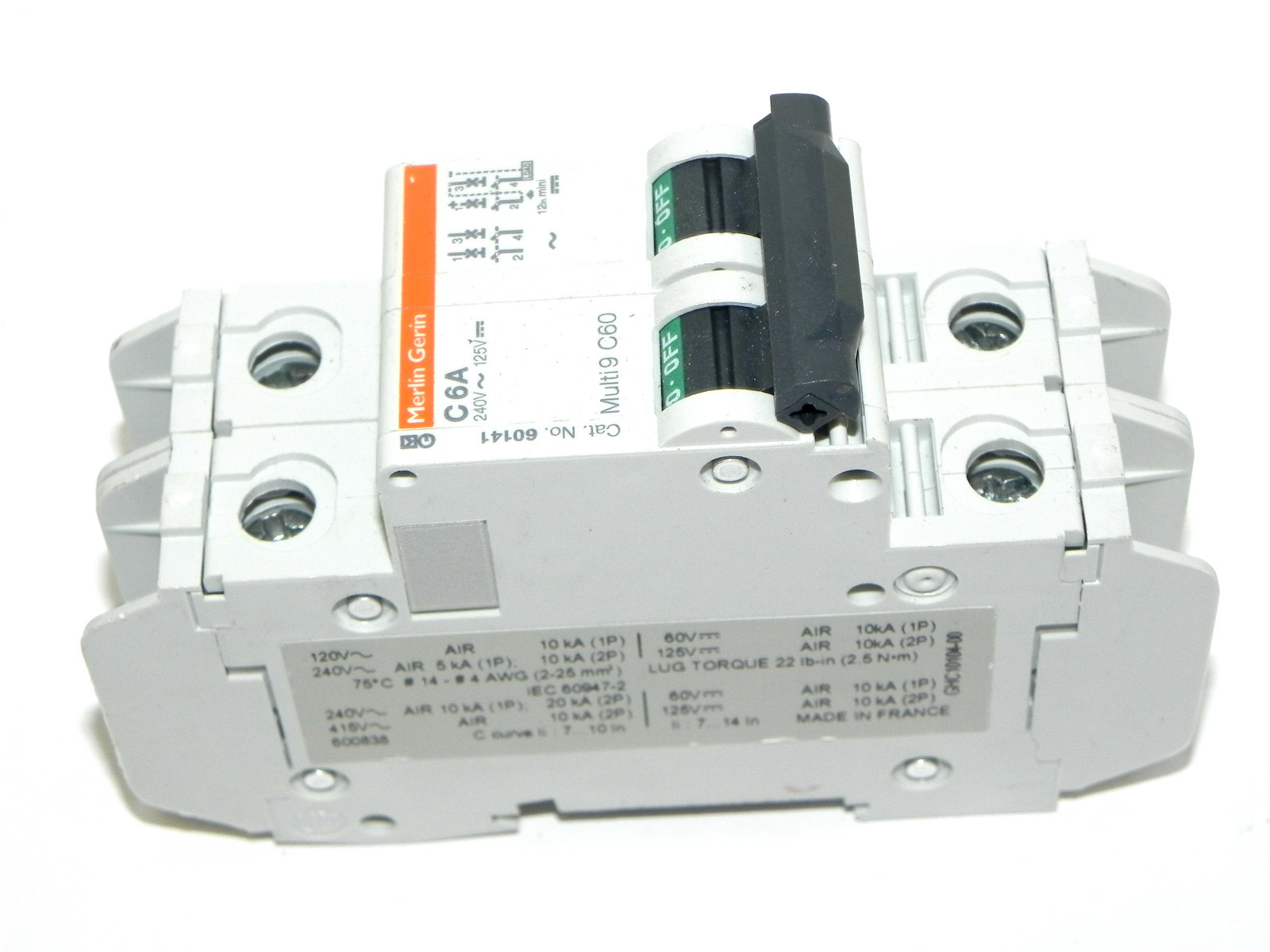 Used MERLIN GERIN 60141 CIRCUIT BREAKER 240V 6A, MULTI 9 C60