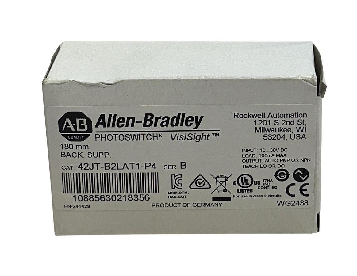 ALLEN BRADLEY 42JT-B2LAT1-P4 /B PHOTOSWITCH VisiSight PHOTOELECTRIC SENSOR NSMP