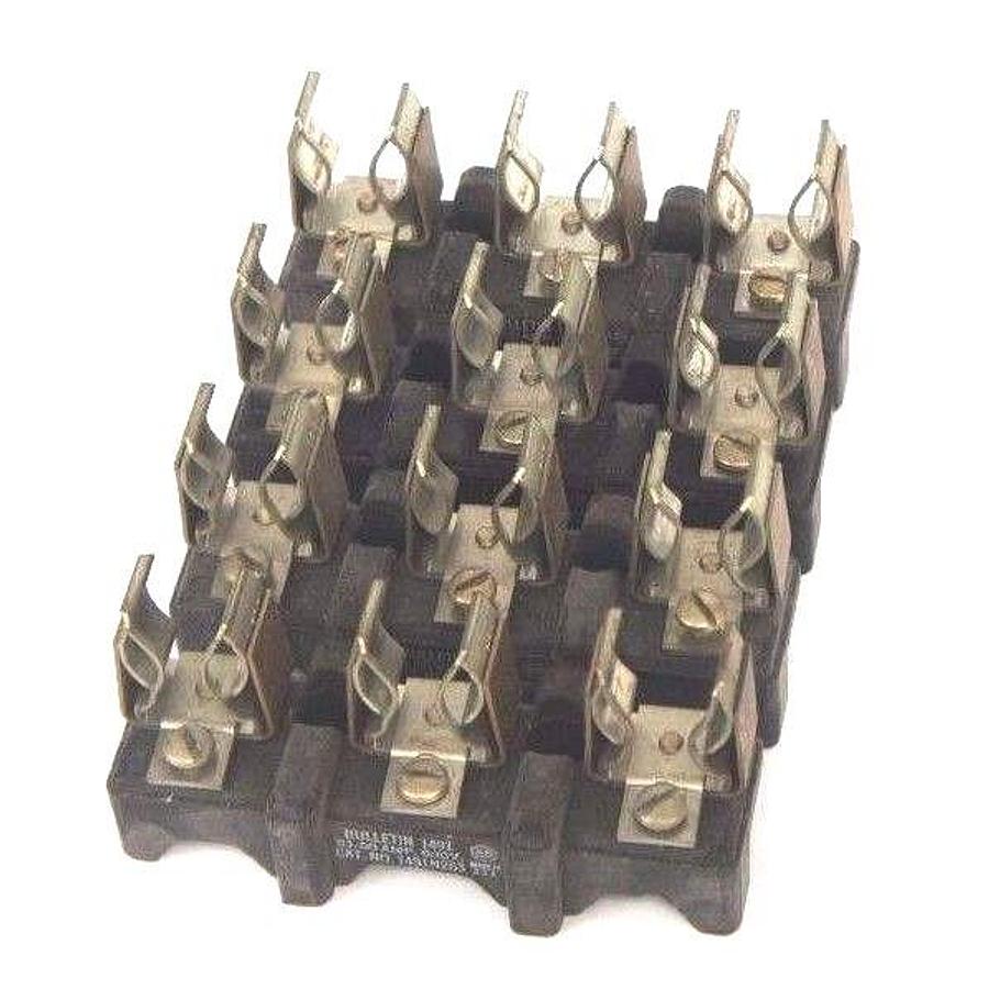 Used LOT OF 4 ALLEN BRADLEY 1491-N263 FUSE BLOCKS 31-60AMP, 600V, 3POLE, 1491N263