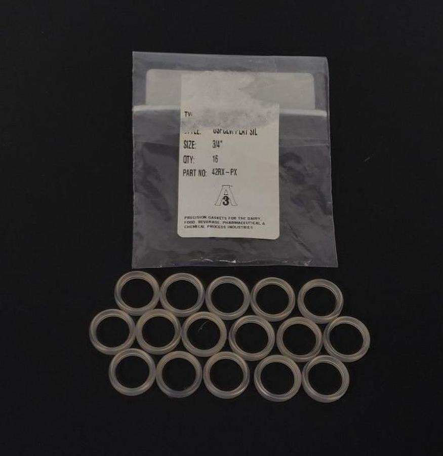 Used LOT OF 16 NEW A3 42RX-PX 3/4" SILICONE GASKETS 42RXPX