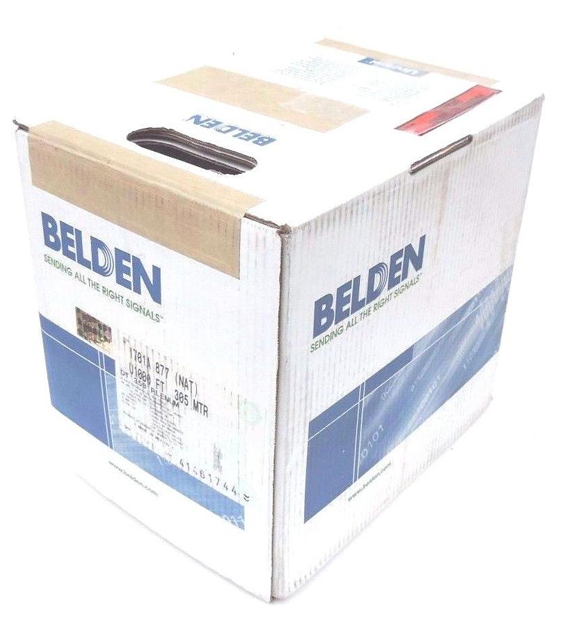 Used BELDEN 1701A 877 4 PAIR DATATWIST COMMUNICATIONS 350 PLENUM CABLE 4/24 1000FT.