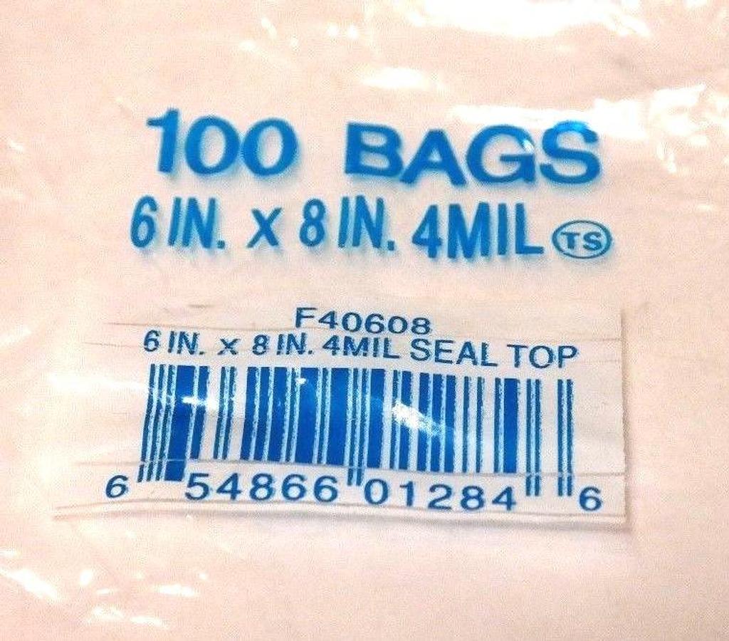 Used LOT OF 2 NEW ELKAY PLASTICS F40608 SEAL TOP 6" X 8" 4MIL