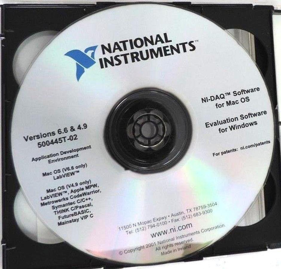 Used NEW NATIONAL INSTRUMENTS 500445T-00 NI-DAQ SOFTWARE FOR WINDOWS 2000/NT/XP/Me/9X