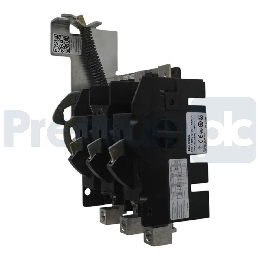 Surplus Allen Bradley 1494U-D100 /A Disconnect Switch 100A w/Lugs & Hardware Kit 885630944197