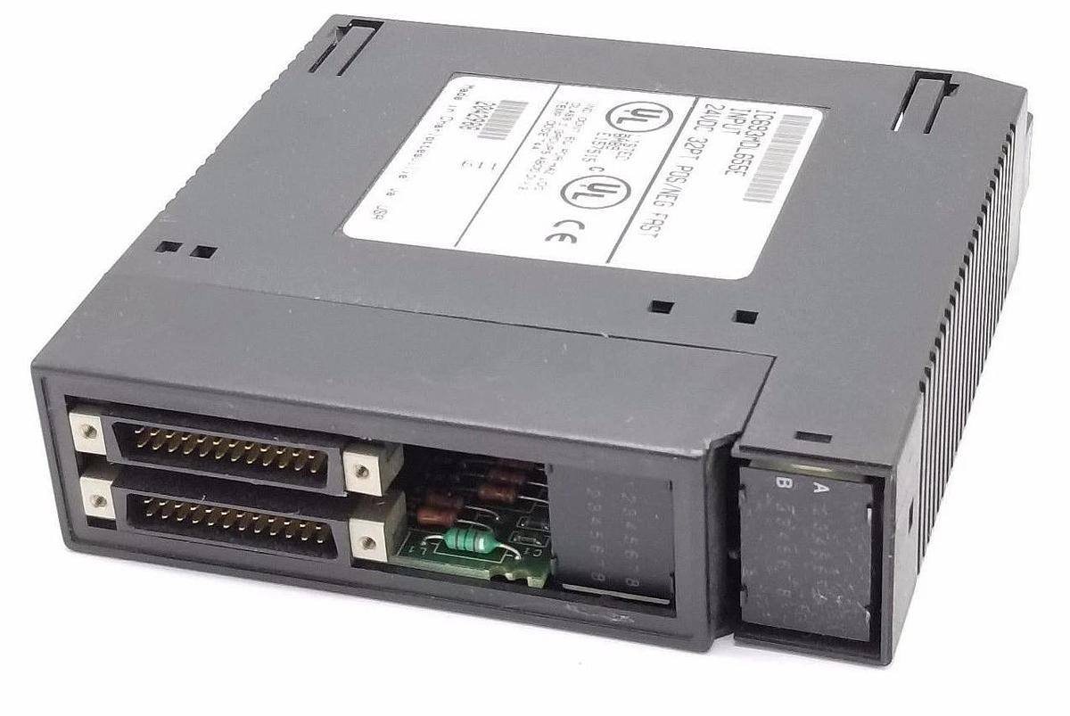 Used GE FANUC IC693MDL655E INPUT MODULE 32PT, 24 VDC POS/NEG FAST MISSING COVER