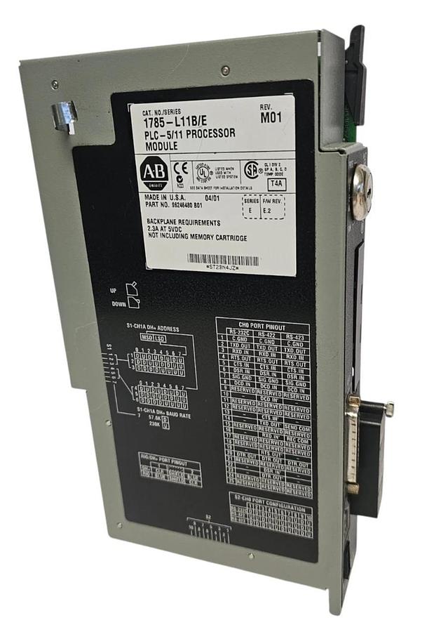 Used ALLEN BRADLEY 1785-L11B /E PLC-5/11 PROCESSOR MODULE REV. M01 F/W REV. E.2